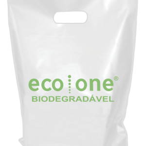sacola biodegradável vazada