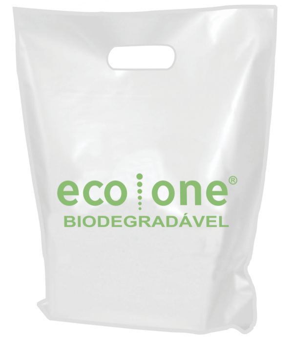 sacola biodegradável vazada